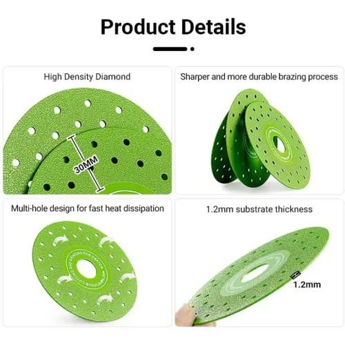 3Pcs 115mm Upgraded Rock Slab Cutting Disc - Flat Grinding or Glass Cut, Diamond Chamfered Saw Blades