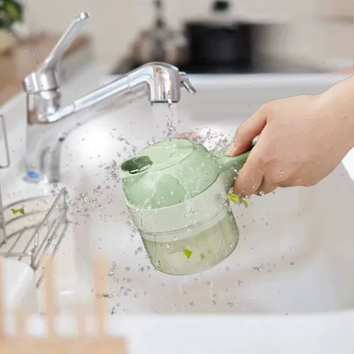 4 in 1 Handheld Electric Vegetable Cutter Wireless Food Processor Vegetable Slicer Set