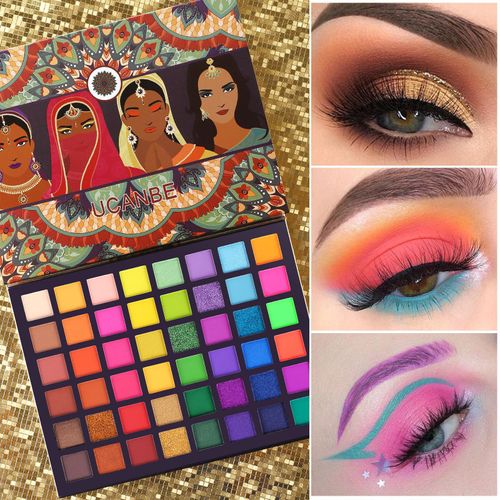 48-Color Exotic Eyeshadow Palette — Shimmer, Matte, and Vibrant Shades for Stage & Artistic Makeup