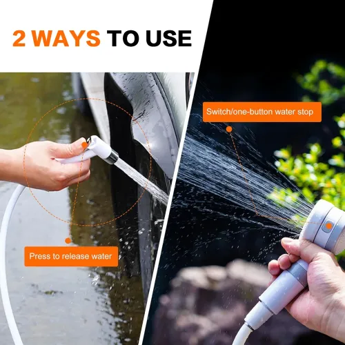 Portable USB Rechargeable Camping Shower Pump Electric Filter Shower