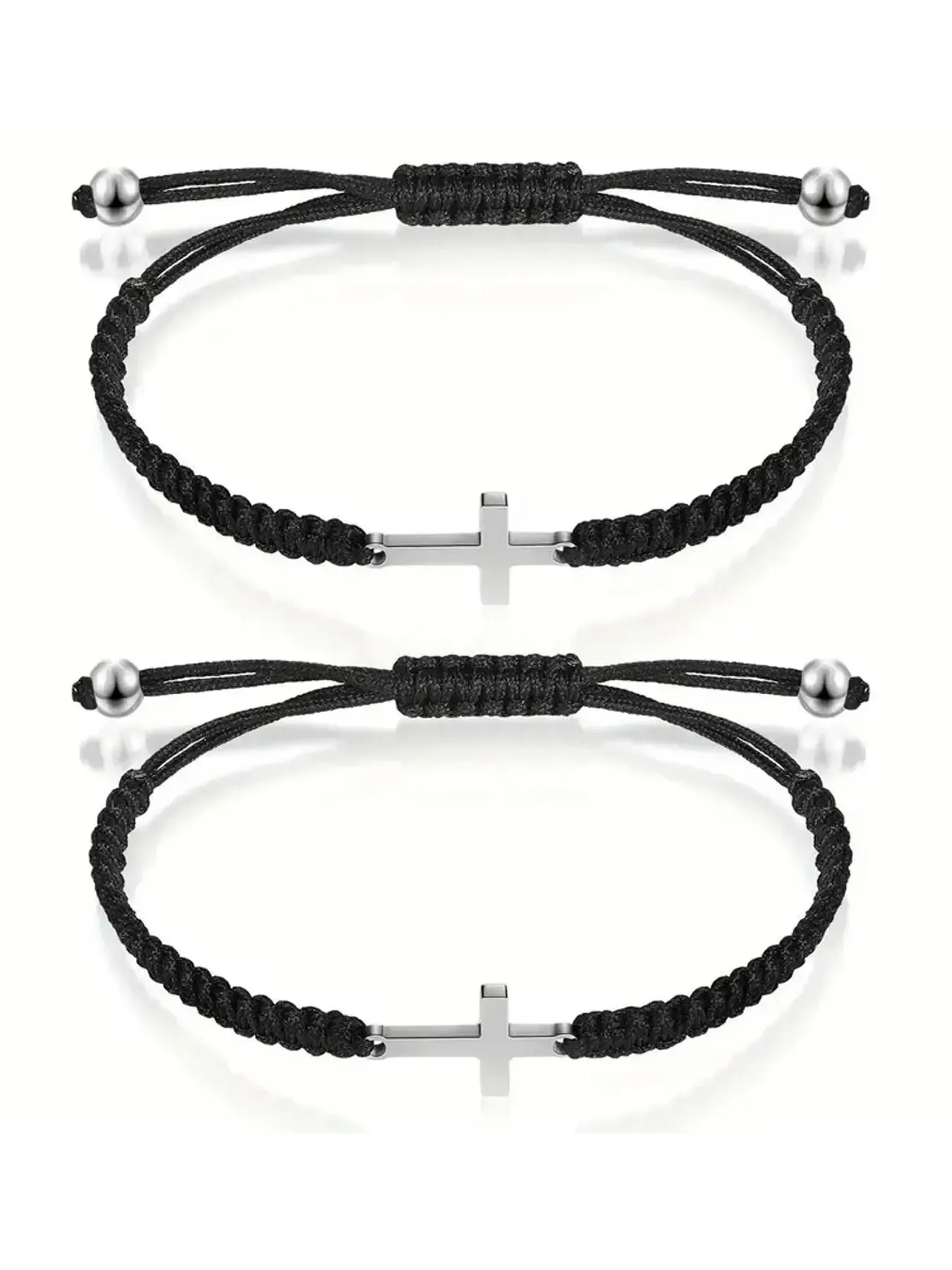 Summer Versatile Woven Cross & Drawstring Design Bracelet, Fall Fashionable Adjustable Bracelet for Men & Women, Trendy Exquisite Jewelry for Party for Gift