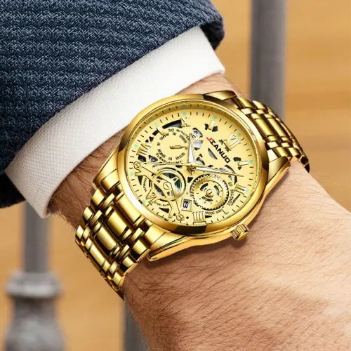 🔥Men's Roman Skeleton Automatic Mechanical Watch
