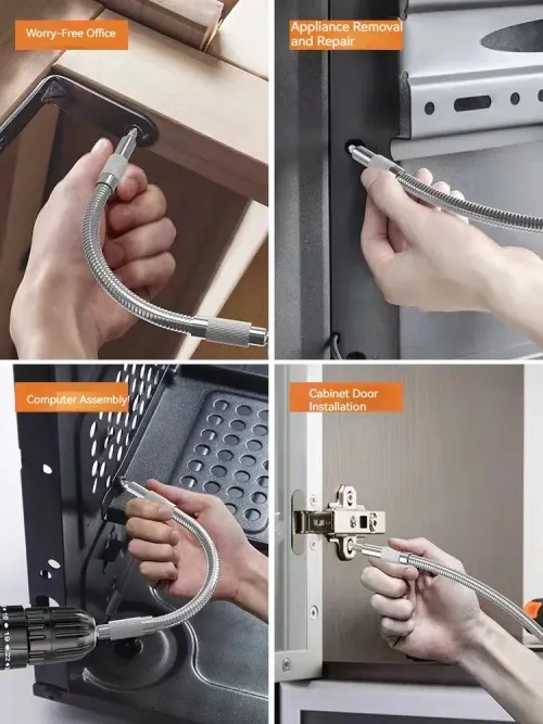 Wrench Sleeve Extension Rod Socket Wrenches, Drive Head Bendable Drive Flexible Socket Extension Bar Ad