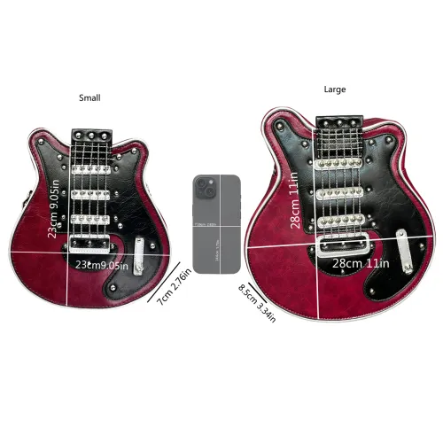 Purses And Handbags For Women Luxury Designer Leather Crossbody Shoulder Bag Handmade Guitar Shape purse Bags Purse