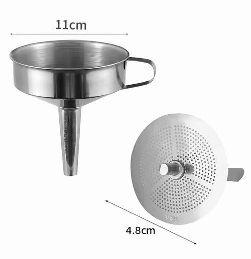 3-Piece Stainless Steel Funnel Set (includes a strainer to filter out oil residue)