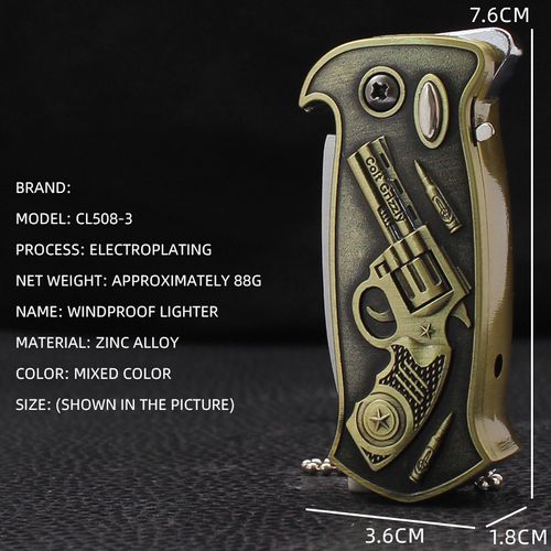 Eagle Bronze Embossed Metal Strip Bottle Opener Gas Lighter