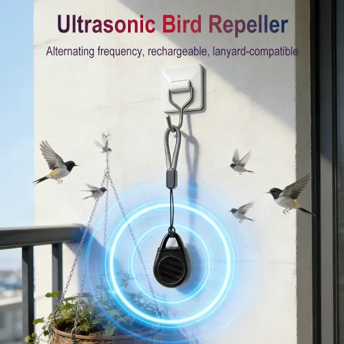 No more trouble from birds, beasts and locusts！Portable Ultrasonic Bird Repellent Keychain