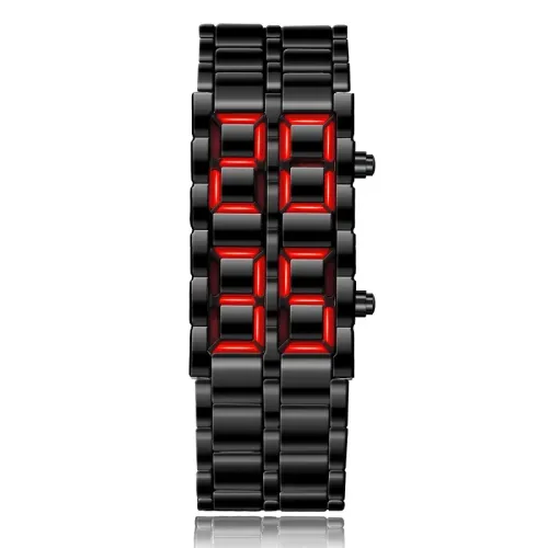 LED Display Electronic Watch Novelty Red Blue LED Lava Digital Wristwatch For Women Men