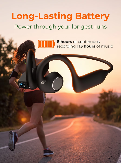 Smart AI Camera Bluetooth Sports Earphones