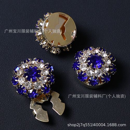 3 PCS Colored Rhinestone Cover Cufflinks