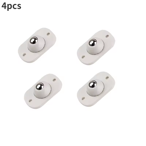 4 pcs Self Adhesive Caster Mini Swivel Wheels Stainless Steel Universal 360 Degree Rotation Pulley for Furniture Storage Box