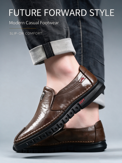 Men's soft soled business shoes are breathable, lightweight, and durable