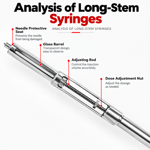 1.4m Anti-Kick Telescopic Syringe with Long Handle for Vaccinating Cattle, Horses, Pigs, and Sheep (Includes 20 Needles)