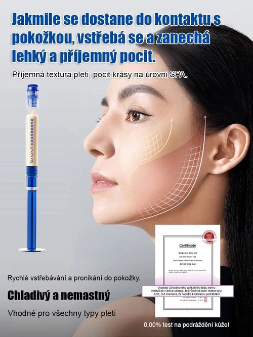 2 pcs Smoothing cream with peptides in an anti-wrinkle injection tube