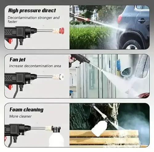 Wireless Washing Machine Portable Lithium Battery Car Wash High Pressure Water Gun Charging High Power Car 12V