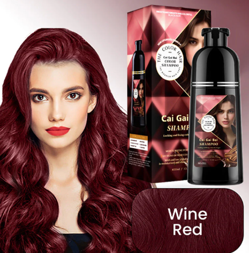 Hair coloring shampoo, suitable for both men and women, with herbal extracts for fast results.