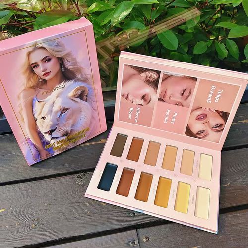 43-color All-in-One Makeup Palette Set, 4-Layer Book Design for Matte Shimmer Eyeshadow Blush Contour Highlighter Cosmetics