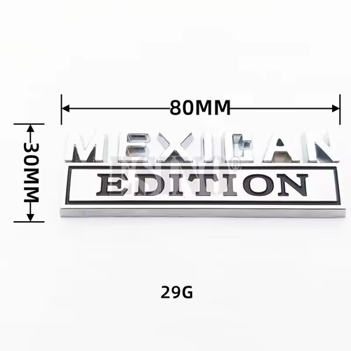 3D Metal Mexican Edition Car Emblem Badge Trunk Fender Sticker Decal Auto Motorcycle Modification Accessories