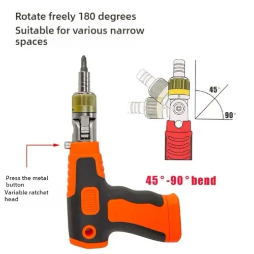 Multifunctional Bit Holder Ratchet Screwdriver With Ratchet And Dual Use Screwdriver Double Headed Mini Screwdriver Extendable