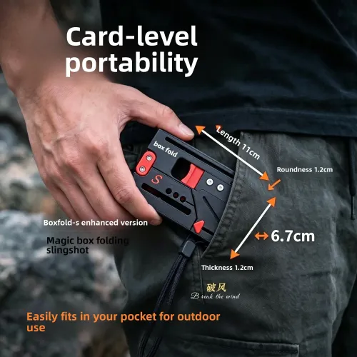 MagaPivot Card EDC Pocket Box Fold Quick Change Rubber Band Magic Box Folding Card Slingshot Enlarged Magazine Radish Life Card