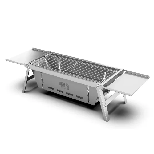 Pretends to be with you and is easy to carry. Folding grill