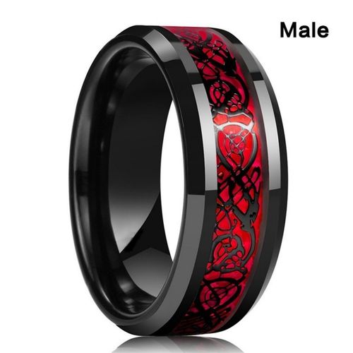 Red gemstone women's ring, men's couple's ring