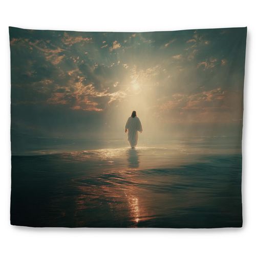 Faith Wall Hanging Tapestry for Sacred Spaces & Prayer Corners