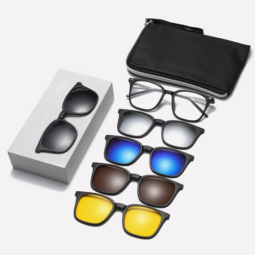 Magnetic 5-in-1 Interchangeable Sunglasses Set