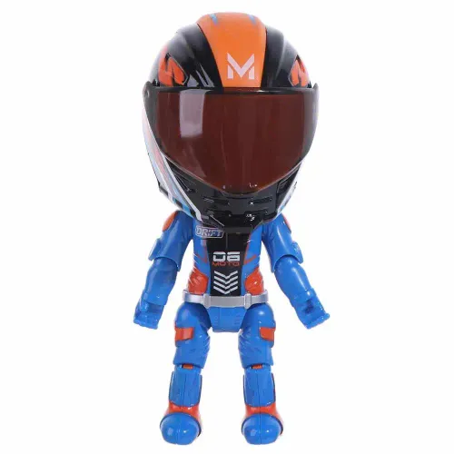 Deformation Helmet Simulated Motorcycle Rider Doll Action Figure Movable Limbs Transform Motorcycle Toy Cool Alloy