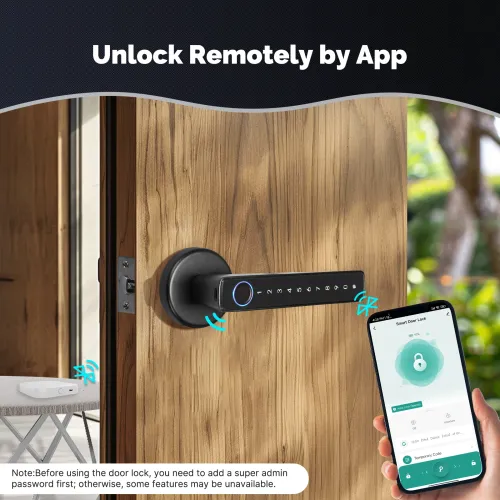 Biometric fingerprint keyless door lock with application control