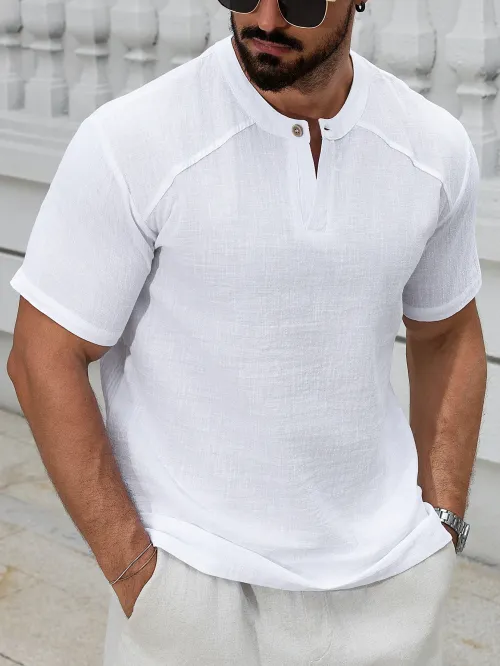 Men's Gold Crest Print T-Shirt & Shorts Set