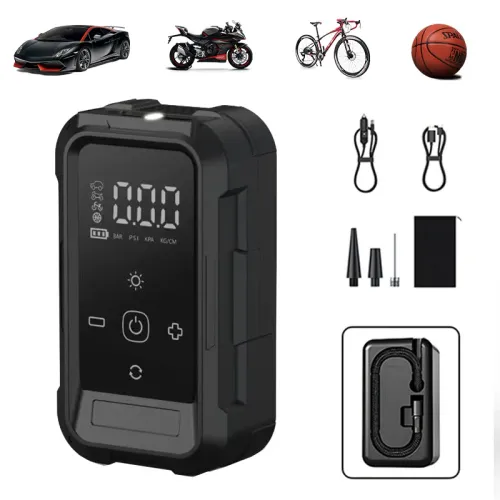 Wireless Car Air Compressor Air Pump Electric Tire Inflator Pump for Motorcycle Bicycle AUTO Tyre with Lighting