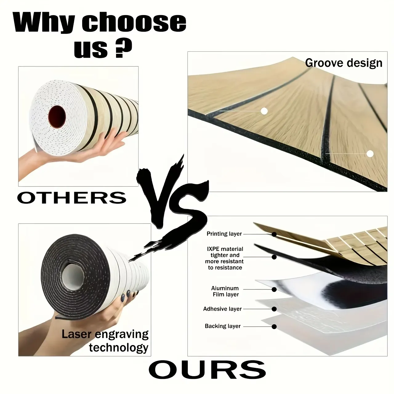 1 Roll Self-adhesive Wall Tiles Stickers Wood Grain Wallpaper Bedroom Kitchen Bathroom Living Room Decor Waterproof Wall Tiles