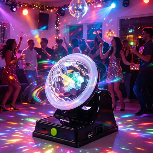 RGB Disco Ball Light Rotating Colorful Magic Ball Light Solar Powered Creative DJ Dance Stage Light Indoor Party