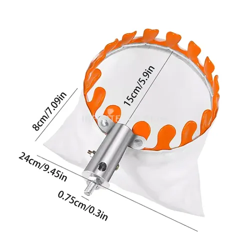 1Pc Fruit Picker Fruit Picking Tool With Storage Bag Stainless Steel Fruit Picker Tool Tree Fruit Catcher Farm Supplies