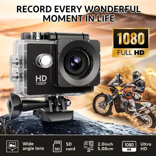 1080P🏍️💦 Waterproof Action Camera: Capture All Your Outdoor Thrills📸