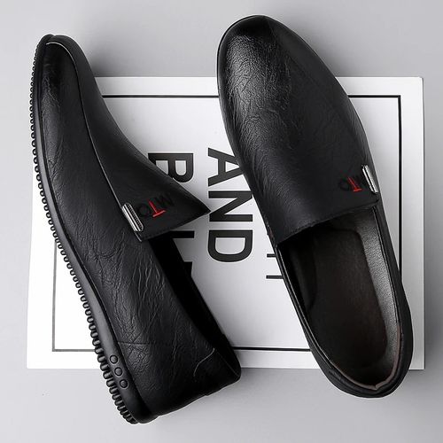 Fashion New Leather Shoes-BLACK
