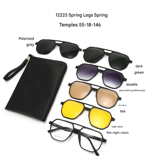 6 in 1 magnetic glasses, polarized sunglasses for men and women