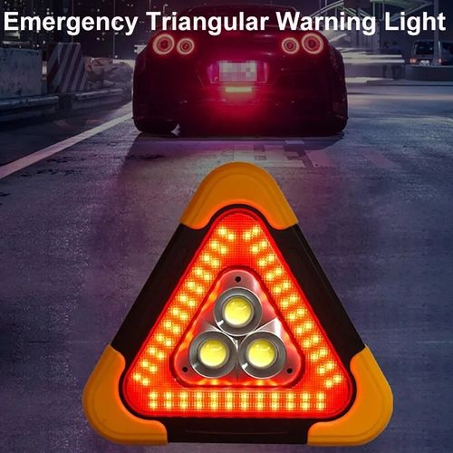 3-IN-1 SOLAR EMERGENCY TRIANGLE ROADSIDE WARNING LIGHT