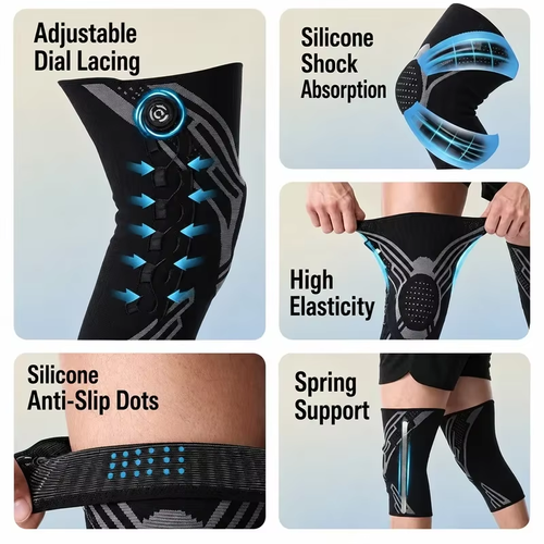 Smart Knob Knee Brace Patella Gel Pad Lateral Stabilizer Compression Support Joint Pain Relief Recovery Home Gym Wear