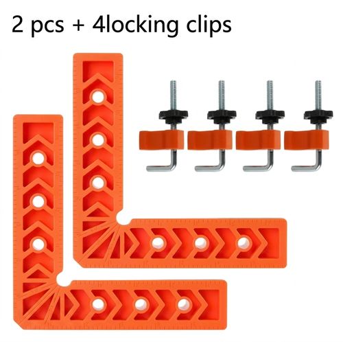 90 Degree Positioning Squares Right Angle Fixing Clip Aluminium Alloy L-Type Corner Clamp Woodworking Carpenter Tool Clamping