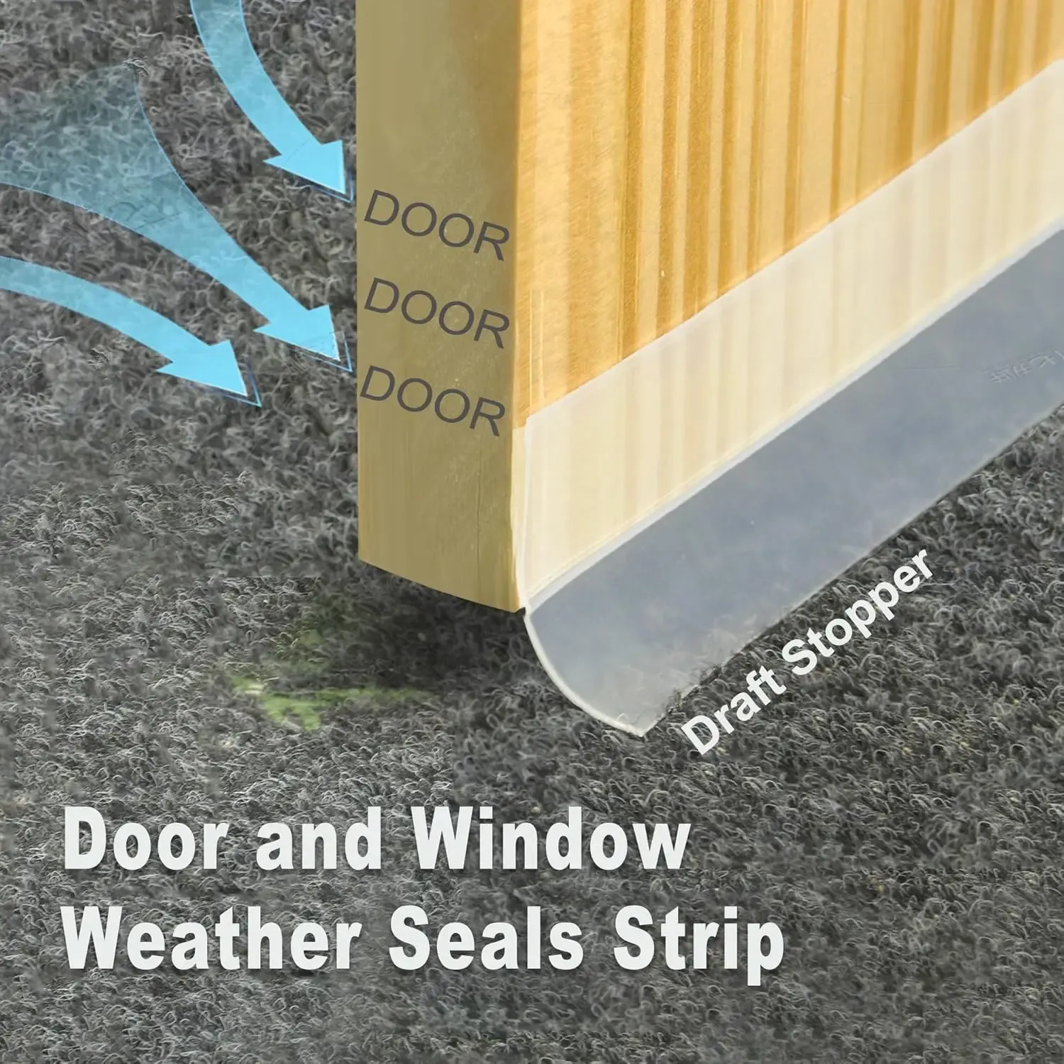 2PCS 5M*45MM Sealing Strips,Can seal ten gates.Dust-Proof and Sound-Insulating Silicone Anti-Collision and Weatherproof Strips, Are Used for Shower Door Gaps