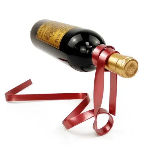 Magic hanging wine rack