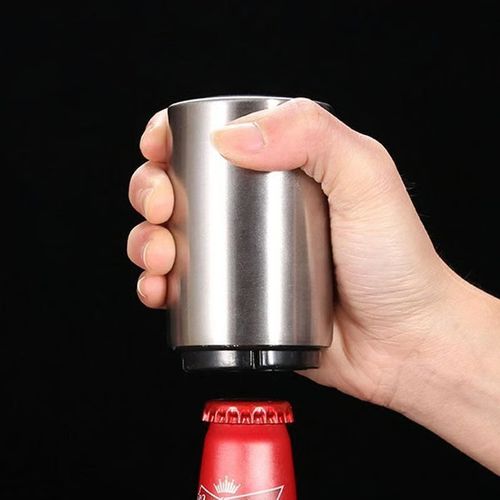 Stainless steel automatic bottle opener