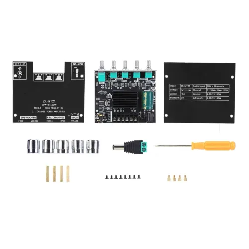 2.1-channel Bluetooth digital amplifier module, high and low pitch subwoofer