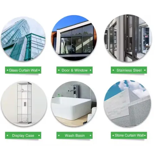 Quick Drying Clear Curtain Wall Engineering Weathering Adhesive Silicone Sealant Stone Window Edge Sealing Glass Adhesive