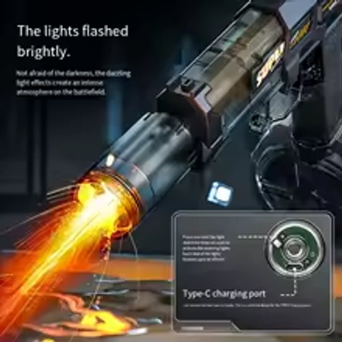 Electric Pulse Water Gun Simulated Flame Sensor Light Fully Automatic Fights Toy Water Pistol Outdoor Beach Toys Adult