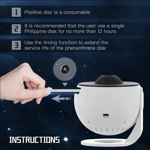 13 in 1 Planetarium Galaxy Star Projector Rotating Nebula Timing Starry Night Light
