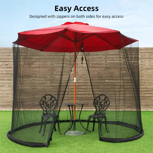 Outdoor Patio Umbrella Screen Mosquito Netting- Umbrella Not Included