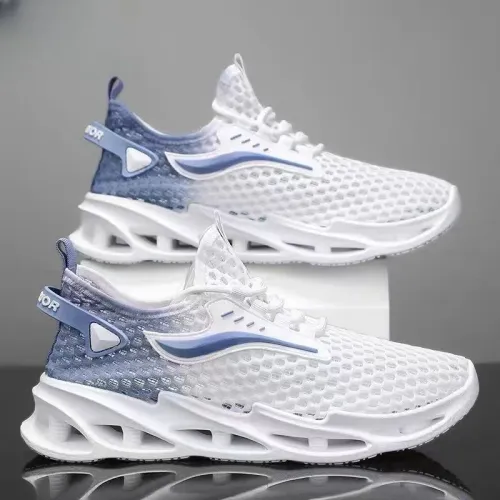 Men's Breathable Mesh Running Shoes Low Cut Sporty Casual Thick Sole Comfortable All-Match Flat Help Summer Spring Season